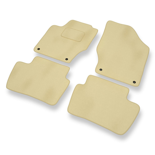 Velours automatten voor Citroen C4 II Hatchback (2010-2018) - beige