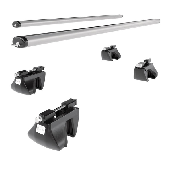 Basisrek voor het autodak voor Citroen Berlingo III Bestelwagen (2019-....) - zilver Imperiaal - railing - Aluminium