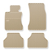 Rubberen matten voor de BMW 5 E60, E61 Limousine, Touring (2003-2010) - beige - 4 stuks