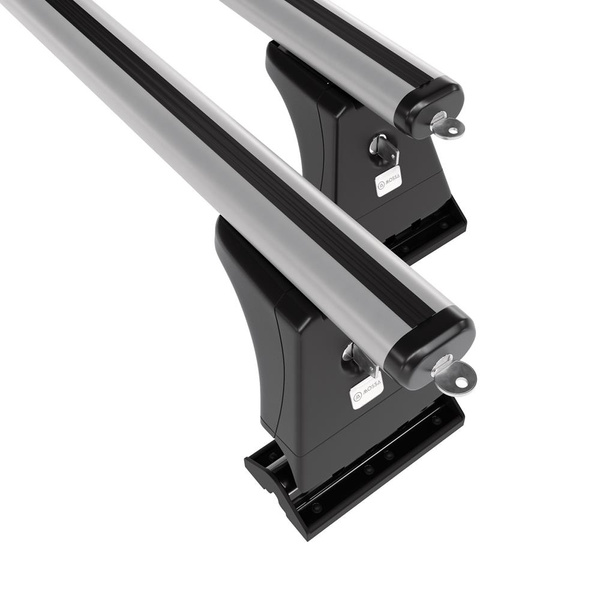 Basisrek voor het autodak voor Peugeot 207 Hatchback (2006-2012) - zilver Imperiaal - bevestigingspunten - Aluminium