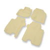 Velours automatten voor Honda Jazz III Hatchback (2008-2015) - beige