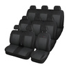 Op maat gemaakte hoezen voor Ford Transit Custom Bestelwagen (2012-2023) voor drie rijen van stoelen (2+1; 3x1; 2+1) - pasvorm autostoelhoezen - autostoelbeschermer set - E3
