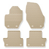 Rubberen matten voor de Volvo XC60 I SUV (2008-2017) - beige - 4 stuks