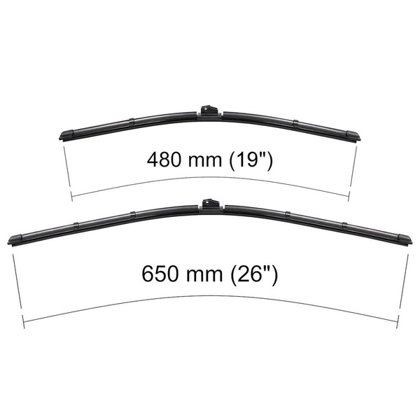 Auto ruitenwissers op de voorruit voor Volvo C70 II Cabriolet (03.2006-12.2013) - vlak bladen