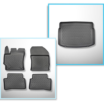 Set kofferbakmat en automatten TPE PREMIUM op maat gemaakt voor: Toyota Corolla 