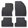 Rubberen matten voor de Ford Focus II Hatchback, Stationwagen, Sedan (2003-2011) - zwart - 4 stuks