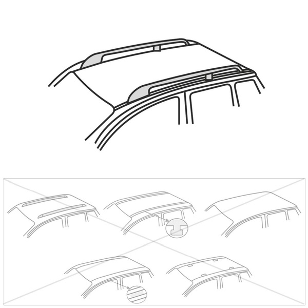 Basisrek voor het autodak voor Suzuki Grand Vitara SUV (1998-2004) - zwart Imperiaal - railing - Staal