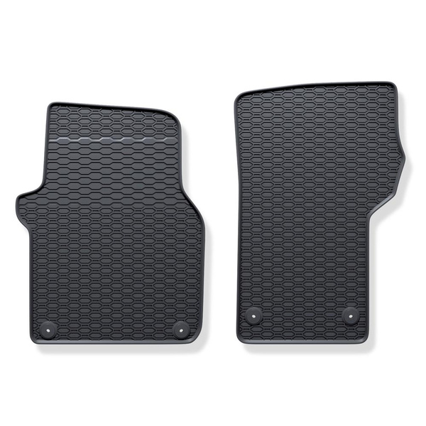 Rubberen matten voor de Volkswagen Crafter II Bestelwagen (2017-....) - zwart - 2 stuks