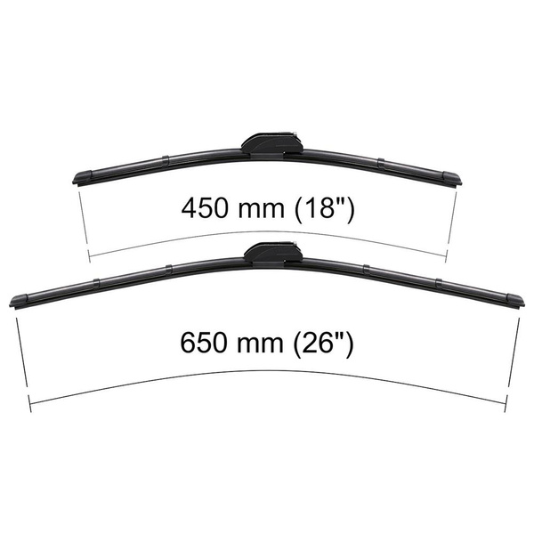 Auto ruitenwissers op de voorruit voor Nissan Almera Tino MPV (05.2000-12.2005) - vlak bladen
