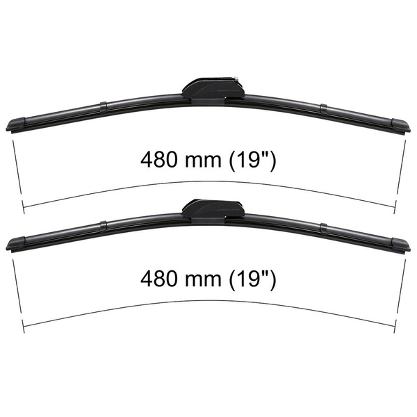 Auto ruitenwissers op de voorruit voor Mazda 121 Soho Hatchback (01.1997-12.1998) - vlak bladen