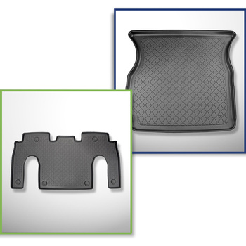 Set kofferbakmat en automatten TPE op maat gemaakt voor: Tesla Model X SUV (10.2