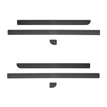 Zwarte zijlijsten voor Volkswagen Transporter T5 Bestelwagen (2004-2015) - (kort