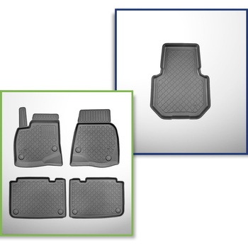 Set kofferbakmat en automatten TPE op maat gemaakt voor: Tesla Model S Liftback 