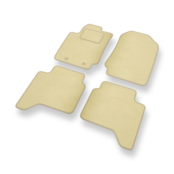 Velours automatten voor Ford Ranger V Pick-Up (2012-2023) lange versie - beige