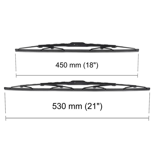 Auto ruitenwissers op de voorruit voor Nissan Micra K12 Hatchback, Cabriolet (11.2002-10.2010) - standaard bladen