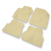 Velours automatten voor Chevrolet Kalos II T300 Sedan (2011-2020) - beige