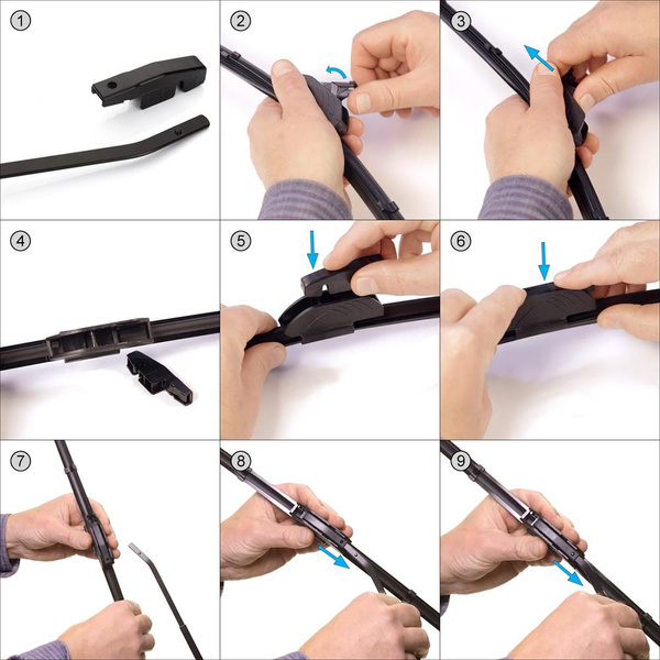 Auto ruitenwissers op de voorruit voor Audi A4 B6 Avant, Cabriolet, Limousine (10.2000-03.2001) - vlak bladen