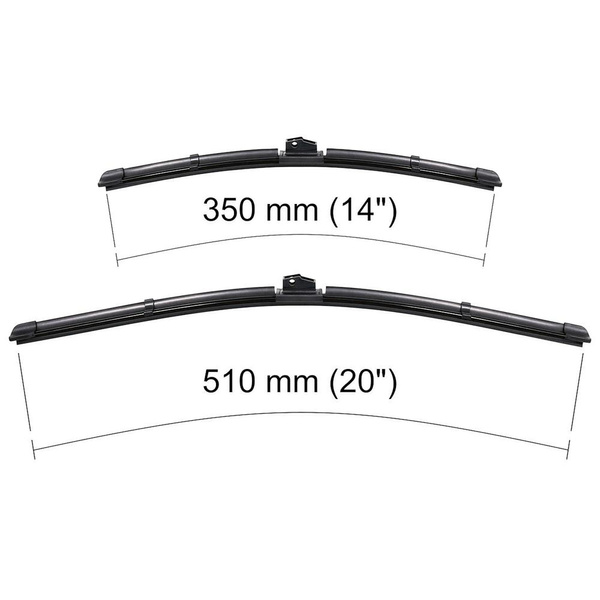 Auto ruitenwissers op de voorruit voor Smart Forfour Hatchback (11.2014-2020) - vlak bladen