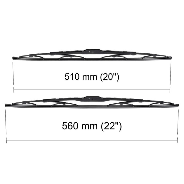 Auto ruitenwissers op de voorruit voor Ford Mustang V Coupé, Cabriolet (09.2004-02.2009) - standaard bladen