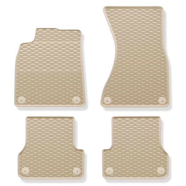 Rubberen matten voor de Audi A7 4G Sportback (2010-2018) - beige - 4 stuks