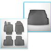 Set kofferbakmat en automatten TPE op maat gemaakt voor: Toyota RAV4 V SUV (01.2019-....) - 5 zitplaatsen; bovenste bagageruimte; met / zonder subwoofer; ook voor de hybride; met automatische versnellingsbak
