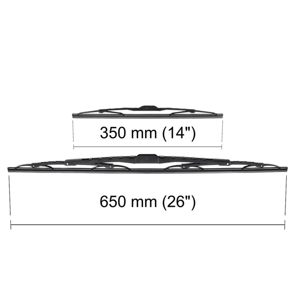 Auto ruitenwissers op de voorruit voor Fiat Sedici Crossover (05.2006-12.2014) - standaard bladen