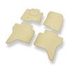 Velours automatten voor Mitsubishi Pajero IV SUV (2006-2017) 5 deuren - beige