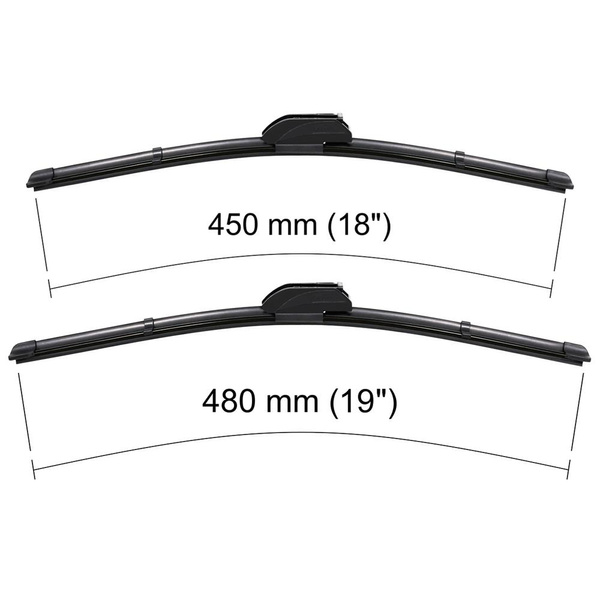 Auto ruitenwissers op de voorruit voor Mini Hatch F55, F56 Hatchback (09.2013-2024) - vlak bladen