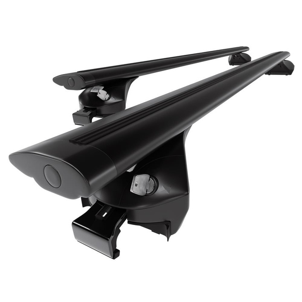 Basisrek voor het autodak voor Volkswagen Polo Cross Hatchback (2014-2017) - zwart Imperiaal - railing - Aluminium