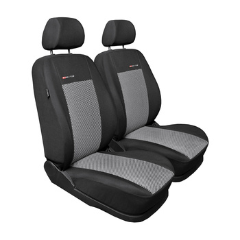 Op maat gemaakte hoezen voor Peugeot Partner II Bestelwagen (2008-2019) twee aparte stoelen - pasvorm autostoelhoezen - autostoelbeschermer set - E2