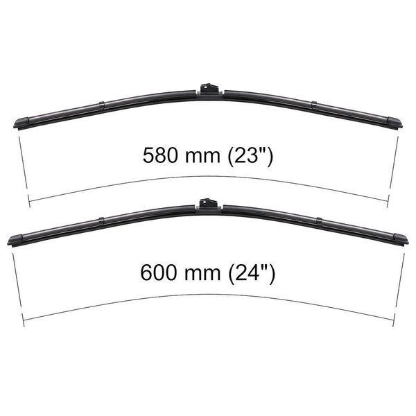 Auto ruitenwissers op de voorruit voor Saab 9-3 Cabriolet, SportCombi, SportSedan (2007-2012) - vlak bladen