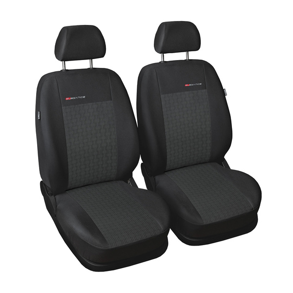 Op maat gemaakte hoezen voor Dacia Dokker Bestelwagen (2012-2017) alleen de voorstoelen - twee enkele stoelen - pasvorm autostoelhoezen - autostoelbeschermer set - E1