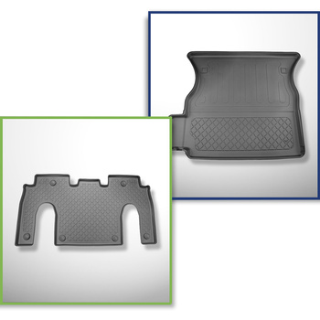 Set kofferbakmat en automatten TPE op maat gemaakt voor: Tesla Model X SUV (01.2