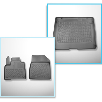 Set kofferbakmat en automatten TPE PREMIUM op maat gemaakt voor: Nissan Townstar