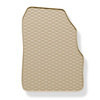 Rubberen matten voor de Renault Scenic II MPV (2003-2009) - beige - 3 stuks