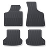 Rubberen matten voor de Audi A3 8P Hatchback, Sportback (2003-2012) - zwart - 4 stuks