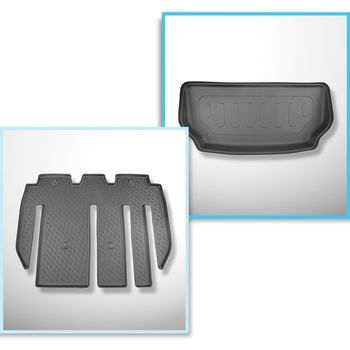 Set kofferbakmat en automatten TPE PREMIUM op maat gemaakt voor: Tesla Model X S