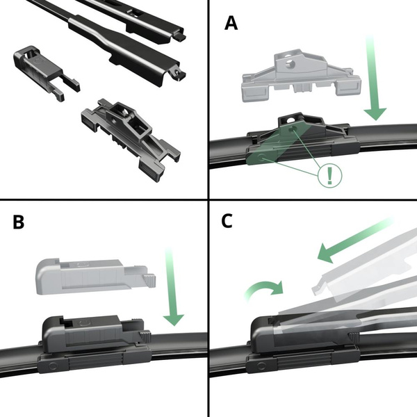Auto ruitenwisser op de voorruit voor Toyota Aygo II Hatchback (05.2014-2021) - vlak blade