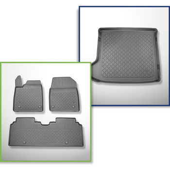 Set kofferbakmat en automatten TPE op maat gemaakt voor: Kia EV6 Crossover (10.2