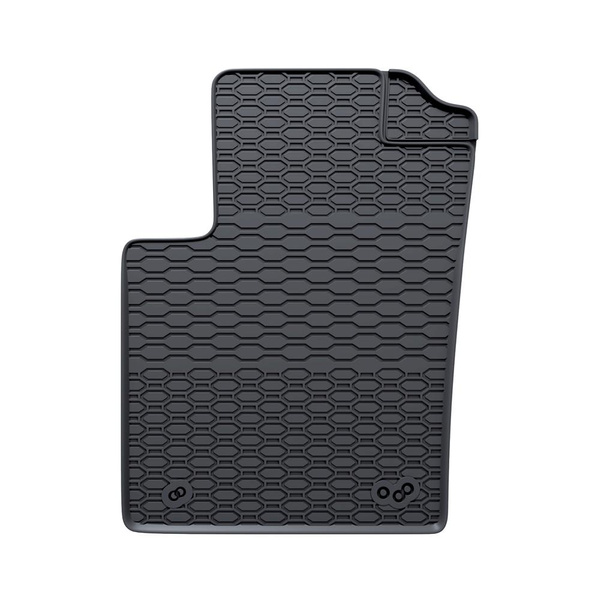 Rubberen matten voor de Fiat Panda II Hatchback (2003-2012) - zwart - 4 stuks