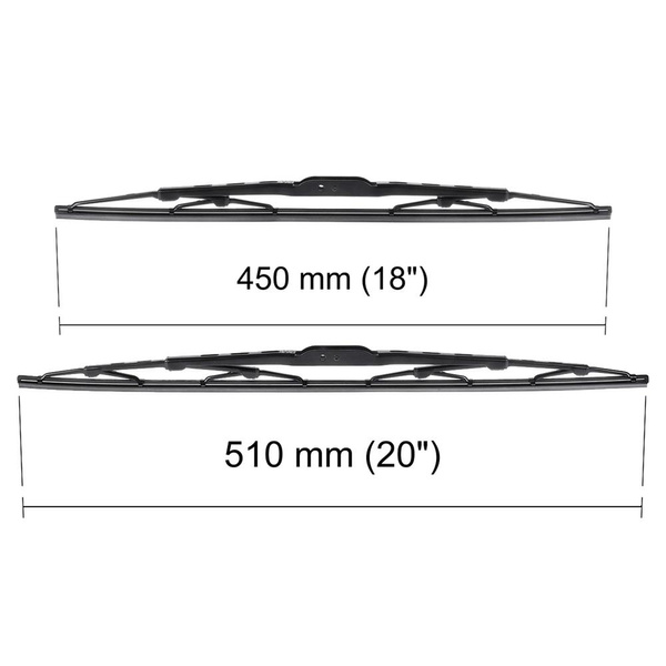 Auto ruitenwissers op de voorruit voor Hyundai Accent I, II Hatchback, Sedan (04.1994-06.2006) - standaard bladen