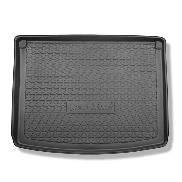 Kofferbakmat op maat voor: Volkswagen Caddy Life Mixt, Comfortline Mixt, Trendline Mixt Stationwagen (2004-10.2020) - 5 plaatsen; geluidsisolatie op de wanden van de bagageruimte; met fabrieksgrille achter de tweede zitrij