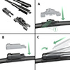 Auto ruitenwissers op de voorruit voor Saab 9-3 Cabriolet, SportCombi, SportSedan (2007-2012) - vlak bladen