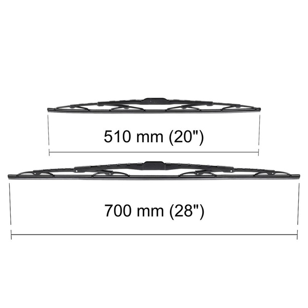Auto ruitenwissers op de voorruit voor Peugeot Expert II Bestelwagen (02.2007-2016) - standaard bladen