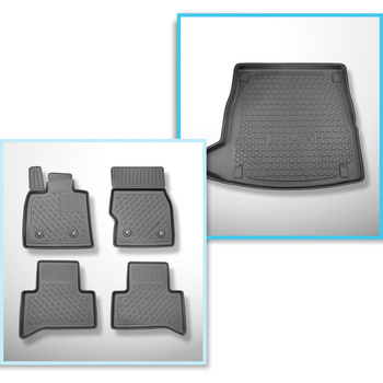 Set kofferbakmat en automatten TPE PREMIUM op maat gemaakt voor: Alfa Romeo Stel