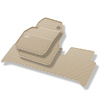 Rubberen matten voor de Renault Scenic II MPV (2003-2009) - beige - 3 stuks