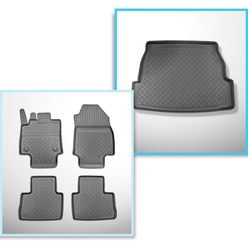 Set kofferbakmat en automatten TPE op maat gemaakt voor: Toyota RAV4 V SUV (01.2