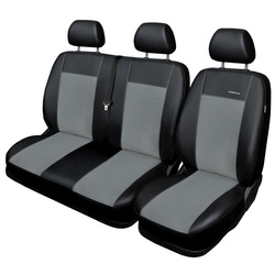 Op maat gemaakte hoezen voor Fiat Ducato III Bestelwagen (2014-....) - pasvorm autostoelhoezen - autostoelbeschermer set - grijs
