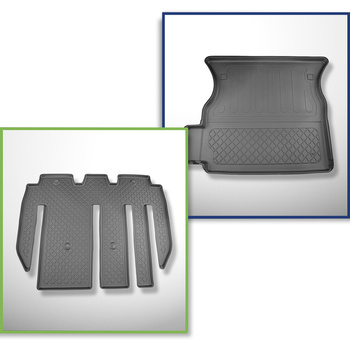 Set kofferbakmat en automatten TPE op maat gemaakt voor: Tesla Model X SUV (01.2