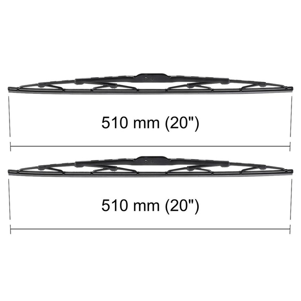 Auto ruitenwissers op de voorruit voor Ford Escort Hatchback, Cabriolet, Stationwagen, Sedan (08.1990-09.2001) - standaard bladen